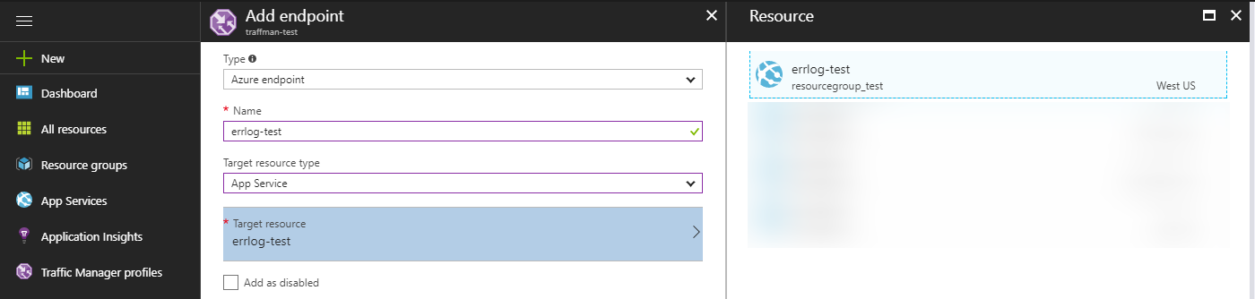 Adding an AppService endpoint