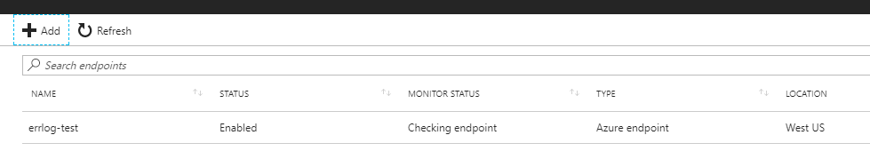 Checking the endpoint